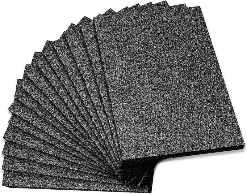 Lemecima 15 قطعة 12" × 8" × 0.5" ورق فوم بولي إيثيلين أسود للتغليف، الشحن، والتحريك - Image 1